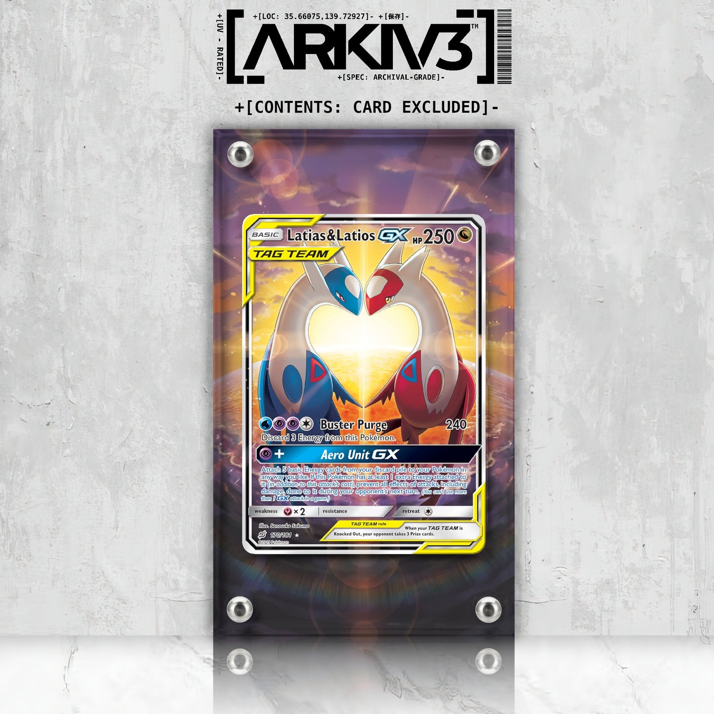 [UNIT: 170/181] // Latias & Latios GX Extended Art Display Case - Raw