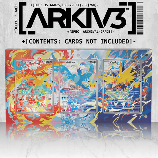 Moltres, Articuno, Zapdos triptych — Front Mockup