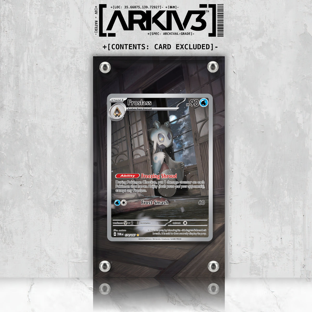 [UNIT: 174/167] // Froslass Extended Art Display Case - Raw