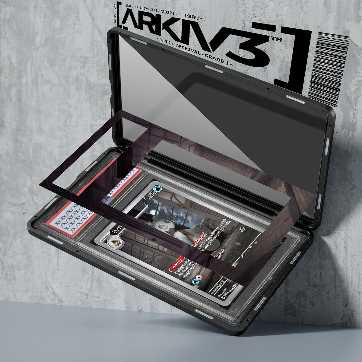 ARKIV3 PSA graded exploded mockup