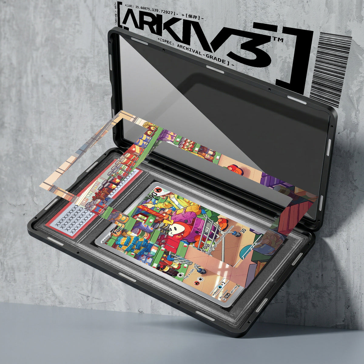 ARKIV3 PSA graded exploded mockup