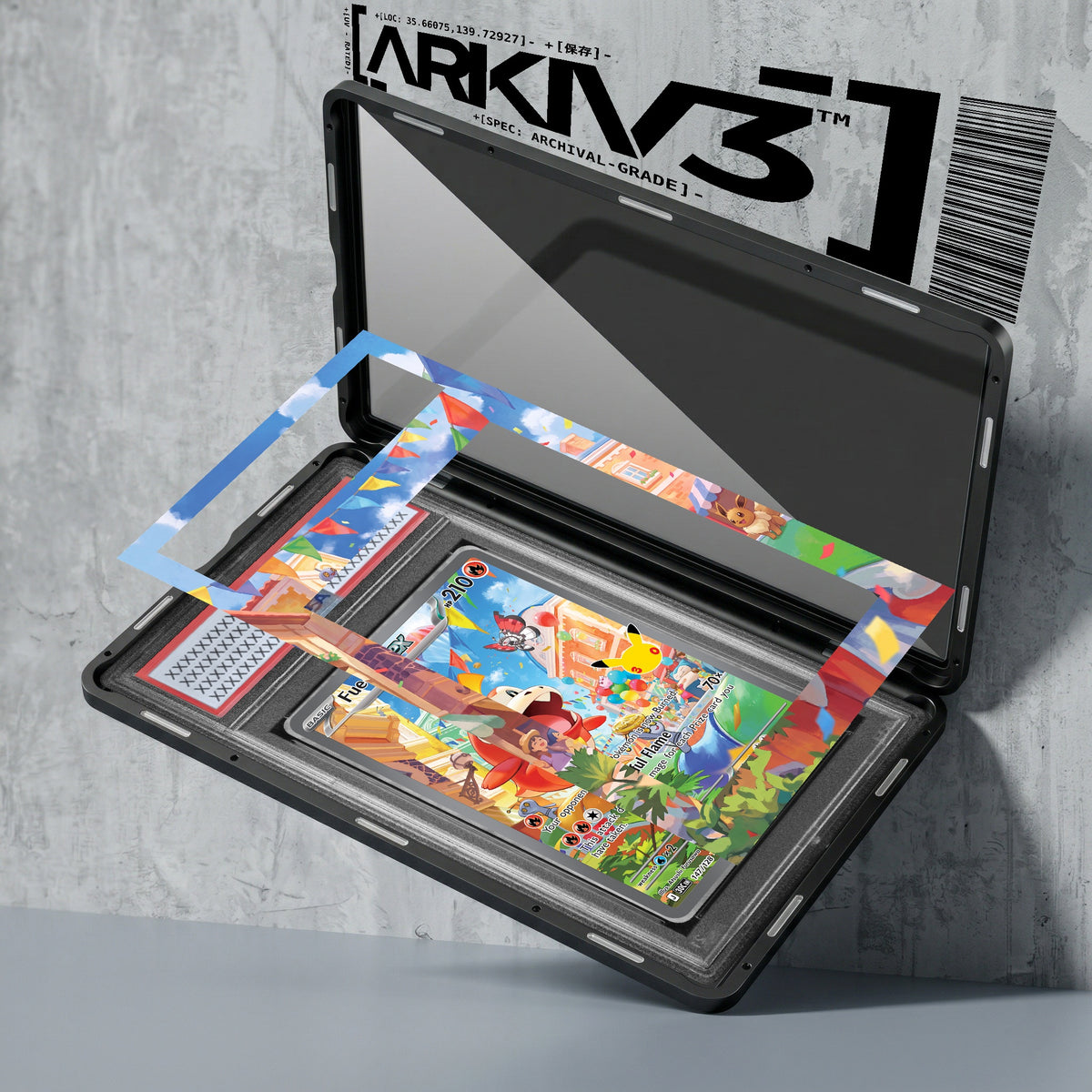 ARKIV3 PSA graded exploded mockup
