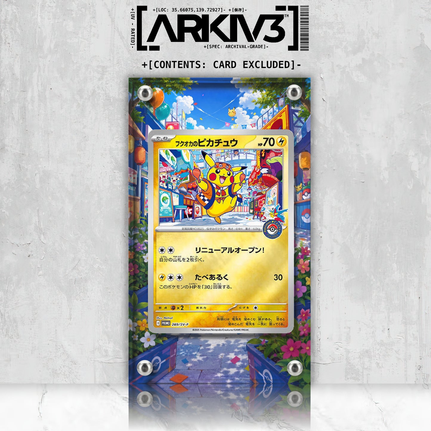 [UNIT: ] // Fukuoka's Pikachu 289-SV-P Extended Art Display Case - Raw
