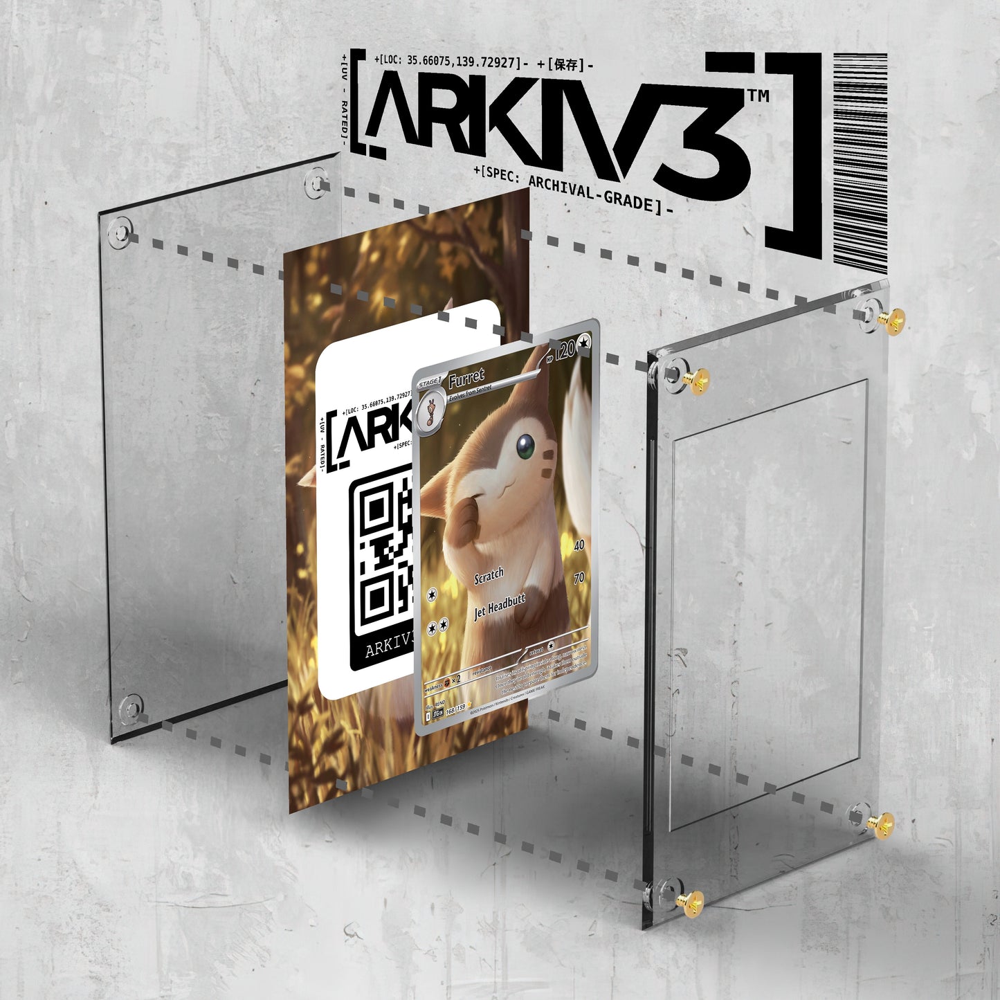 [UNIT: 168/159] // Furret Extended Art Display Case - Raw