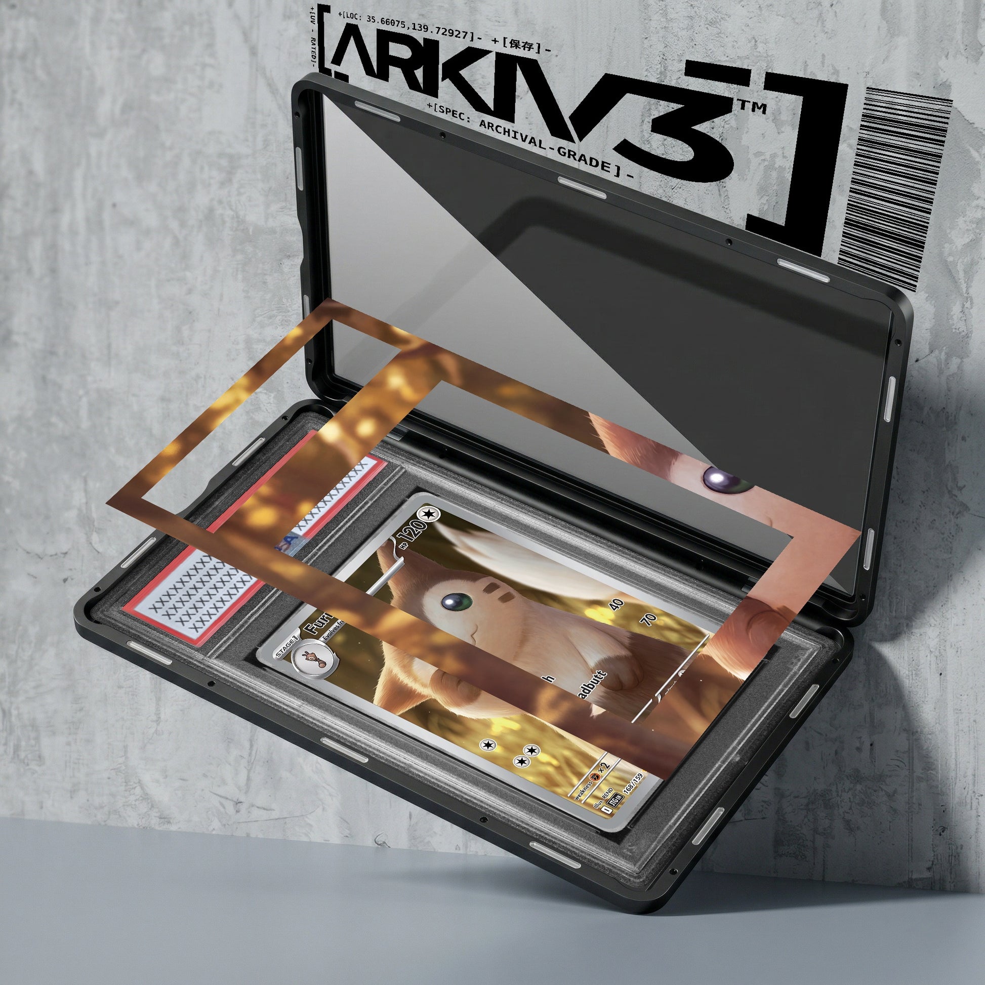 ARKIV3 PSA graded exploded mockup