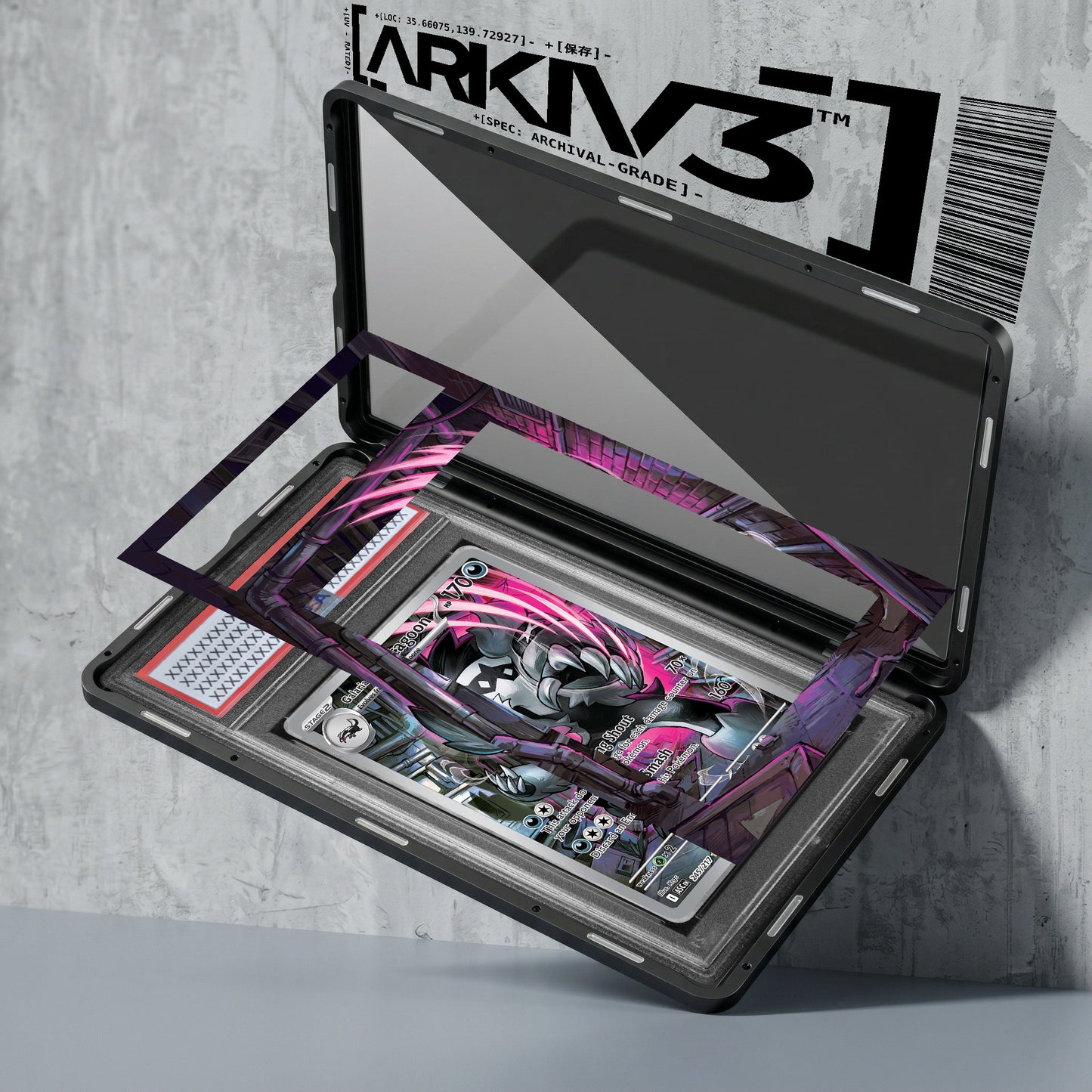 ARKIV3 PSA graded exploded mockup