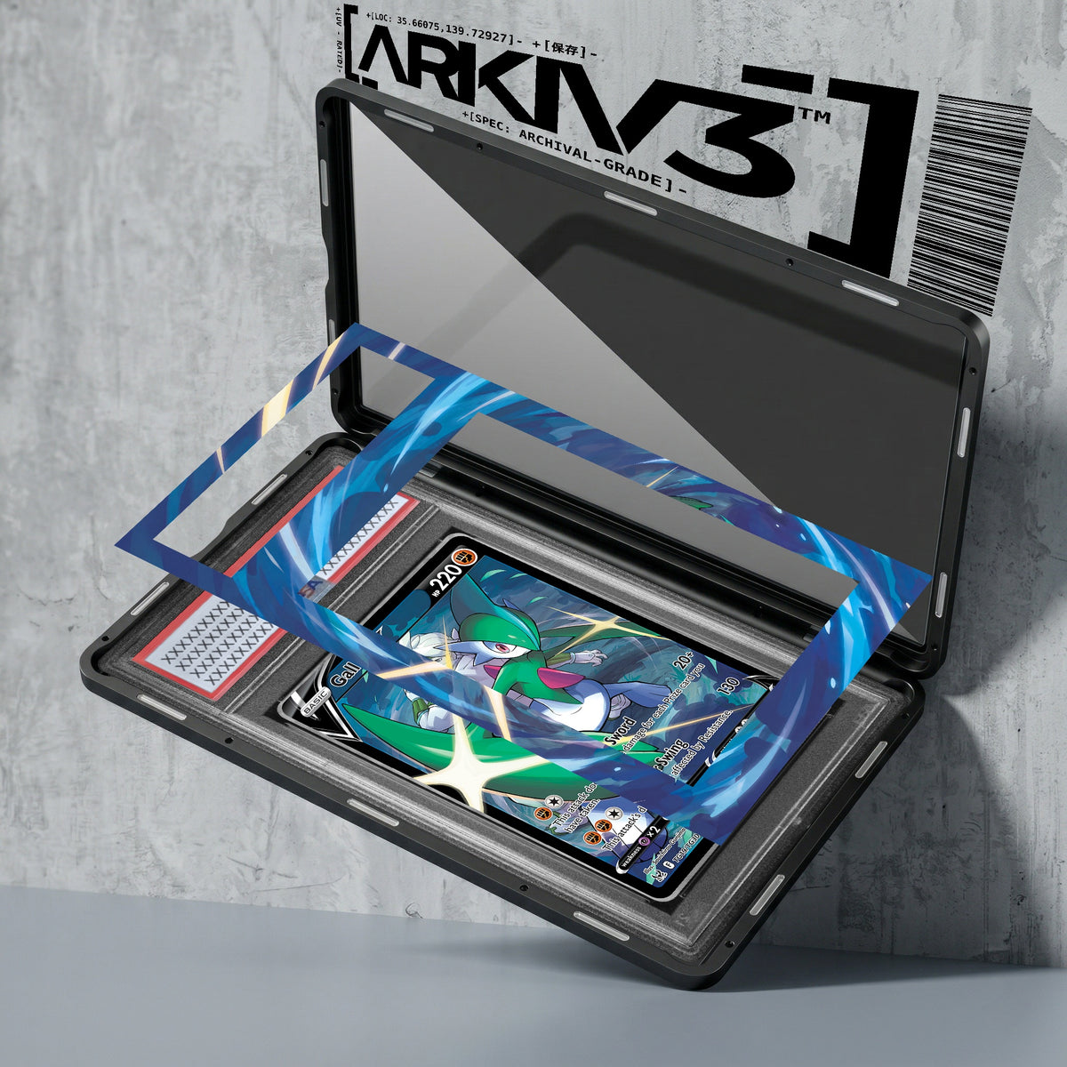 ARKIV3 PSA graded exploded mockup
