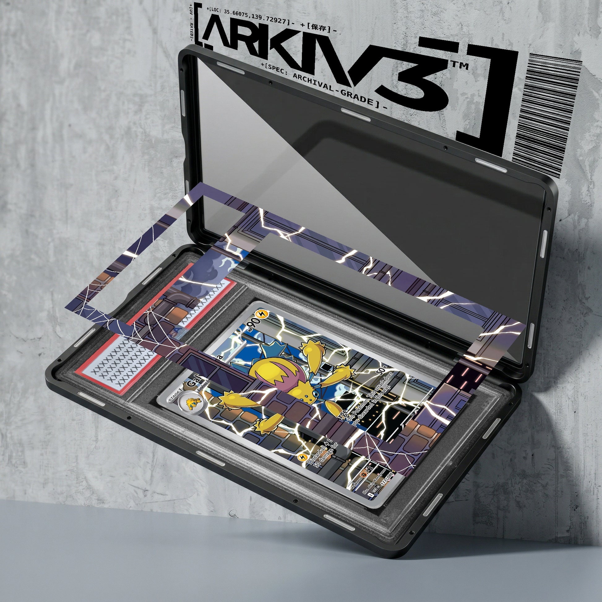 ARKIV3 PSA graded exploded mockup