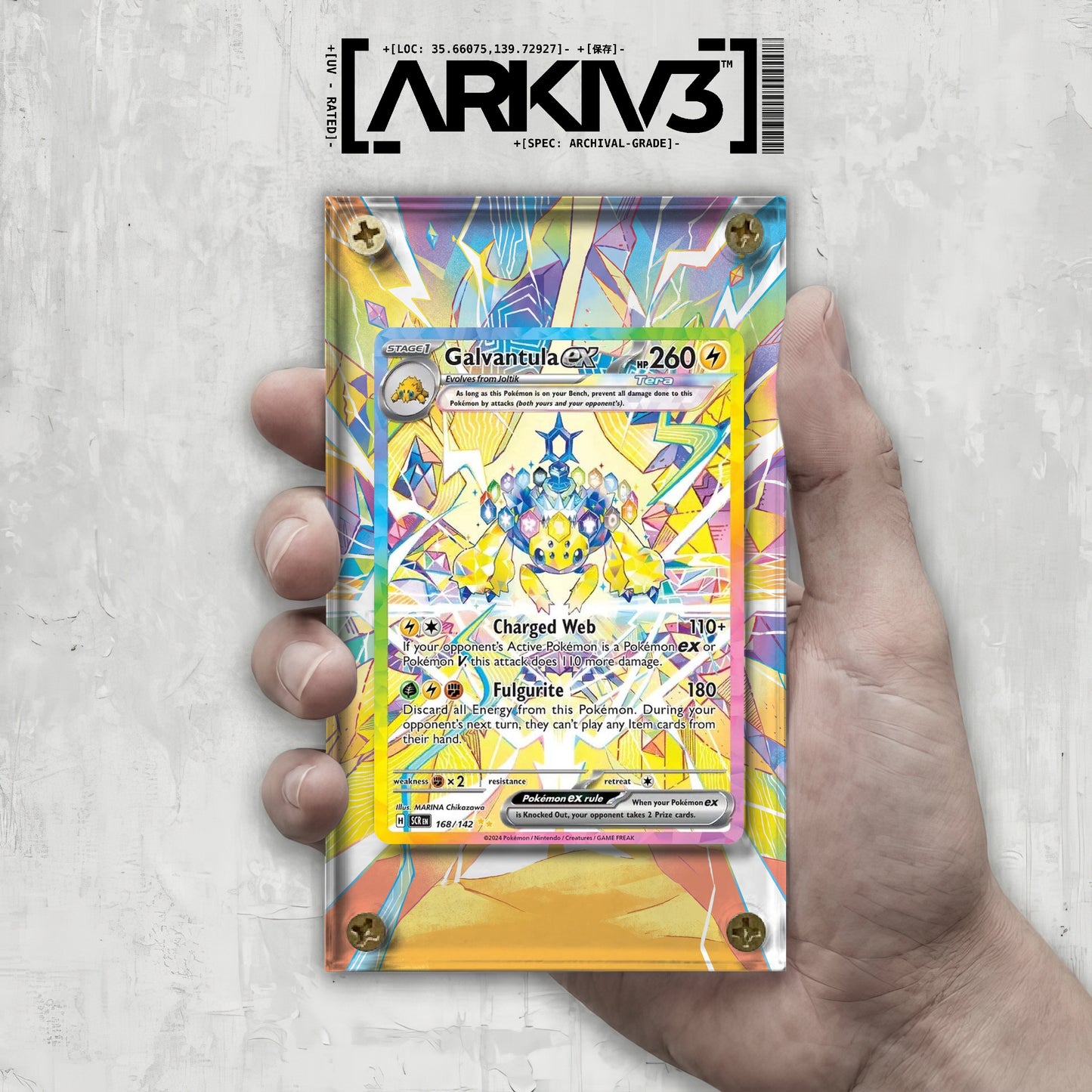 [UNIT: 168/142] // Galvantula ex Extended Art Display Case - Raw