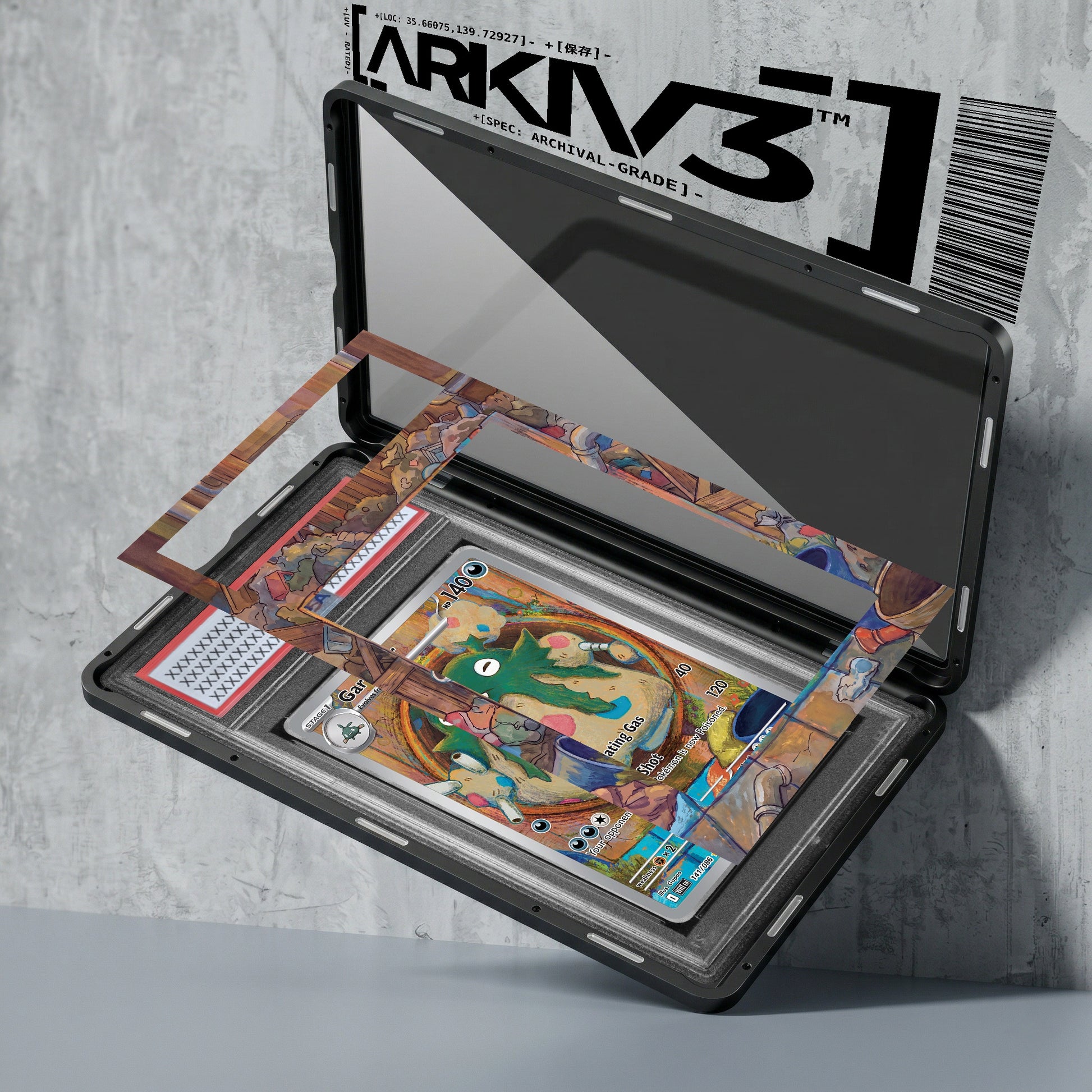 ARKIV3 PSA graded exploded mockup