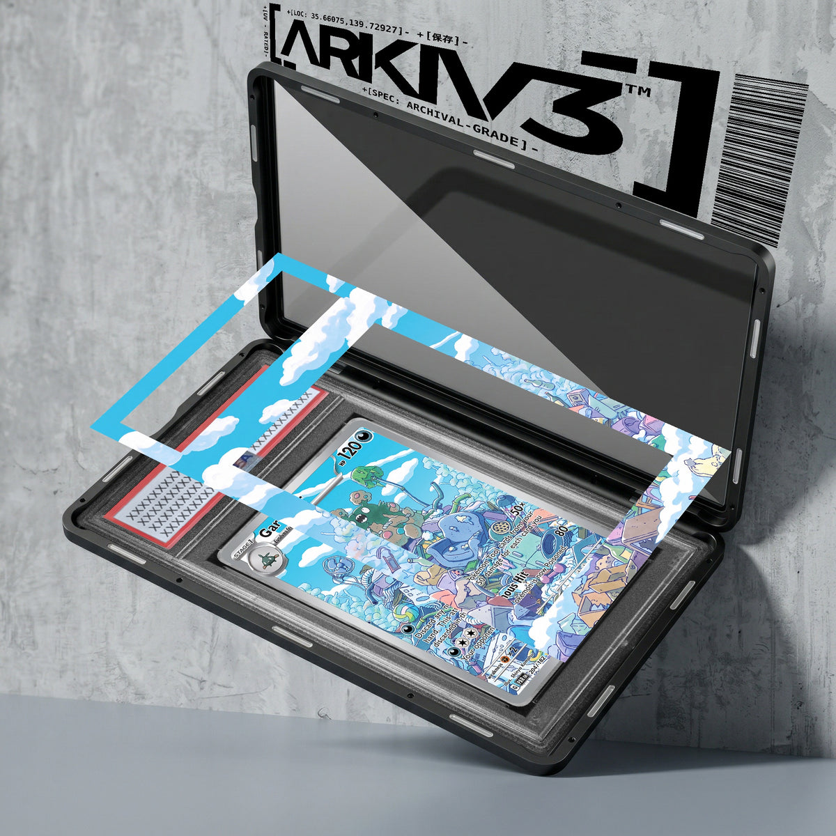 ARKIV3 PSA graded exploded mockup