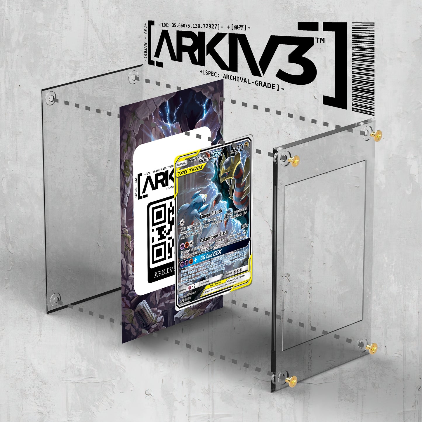 [UNIT: SM193/248] // Garchomp & Giratina-GX Extended Art Display Case - Raw