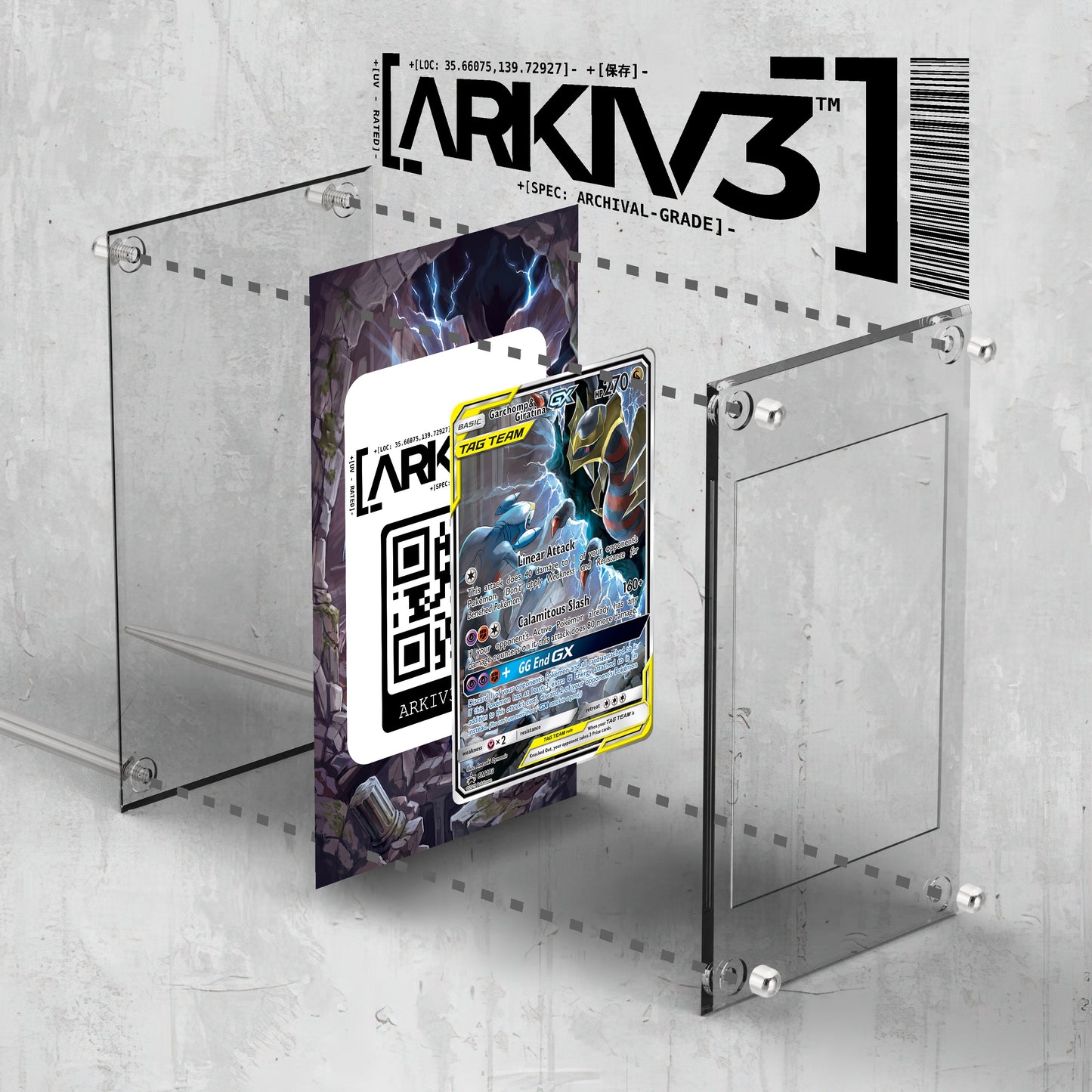 [UNIT: SM193/248] // Garchomp & Giratina-GX Extended Art Display Case - Raw