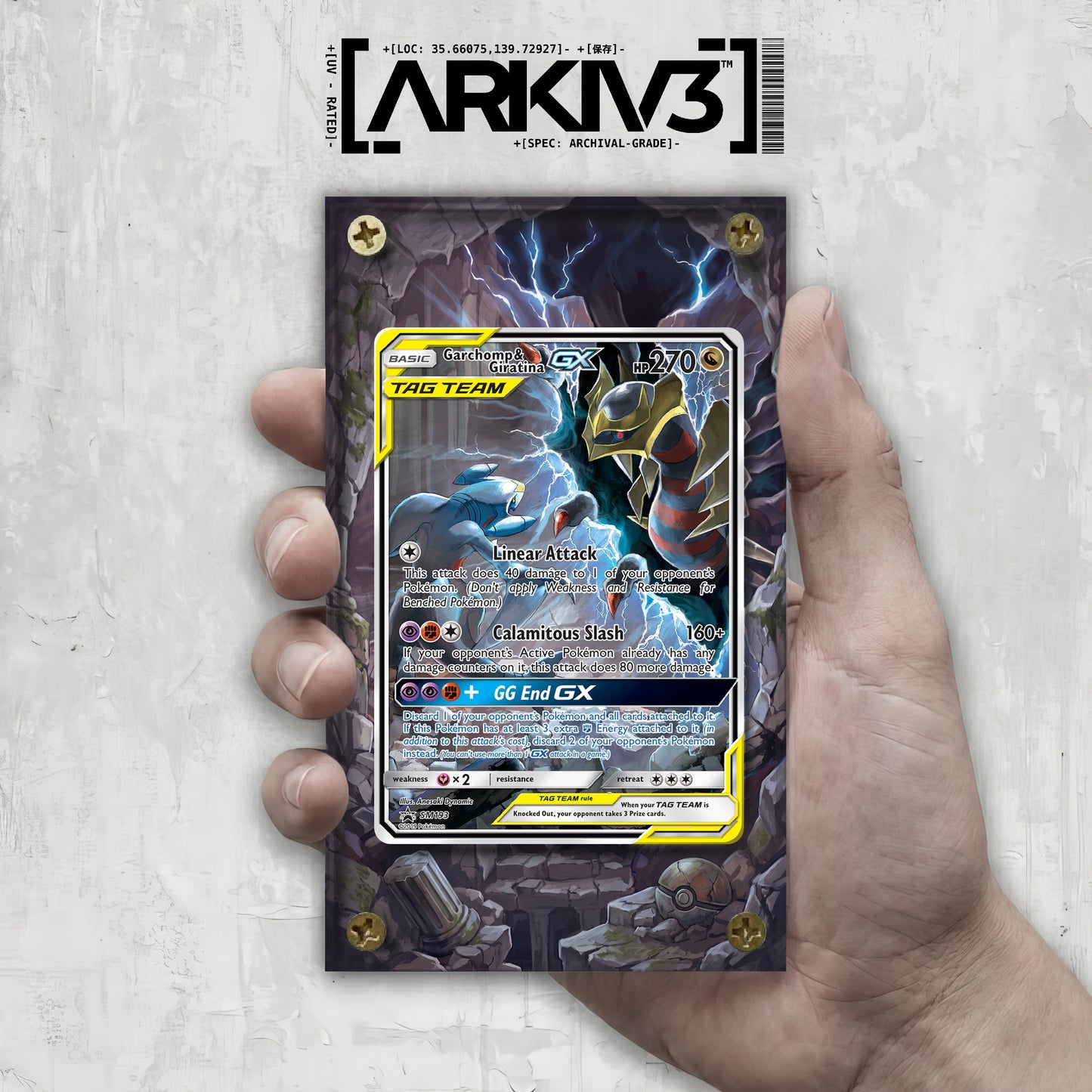 [UNIT: SM193/248] // Garchomp & Giratina-GX Extended Art Display Case - Raw