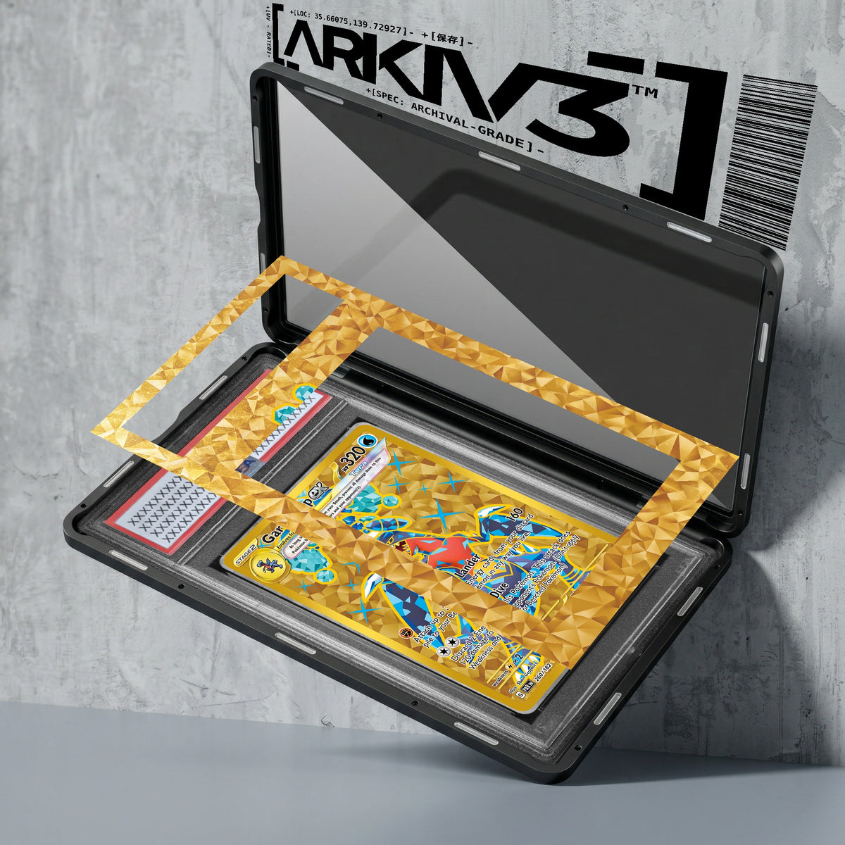 ARKIV3 PSA graded exploded mockup
