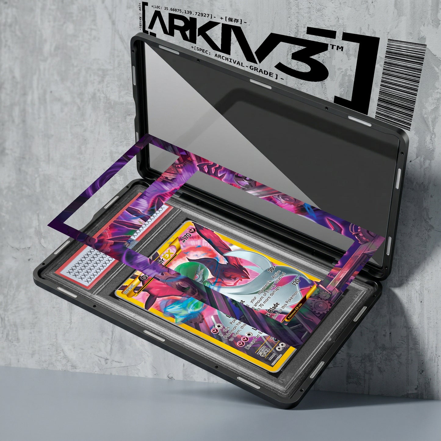 ARKIV3 PSA graded exploded mockup