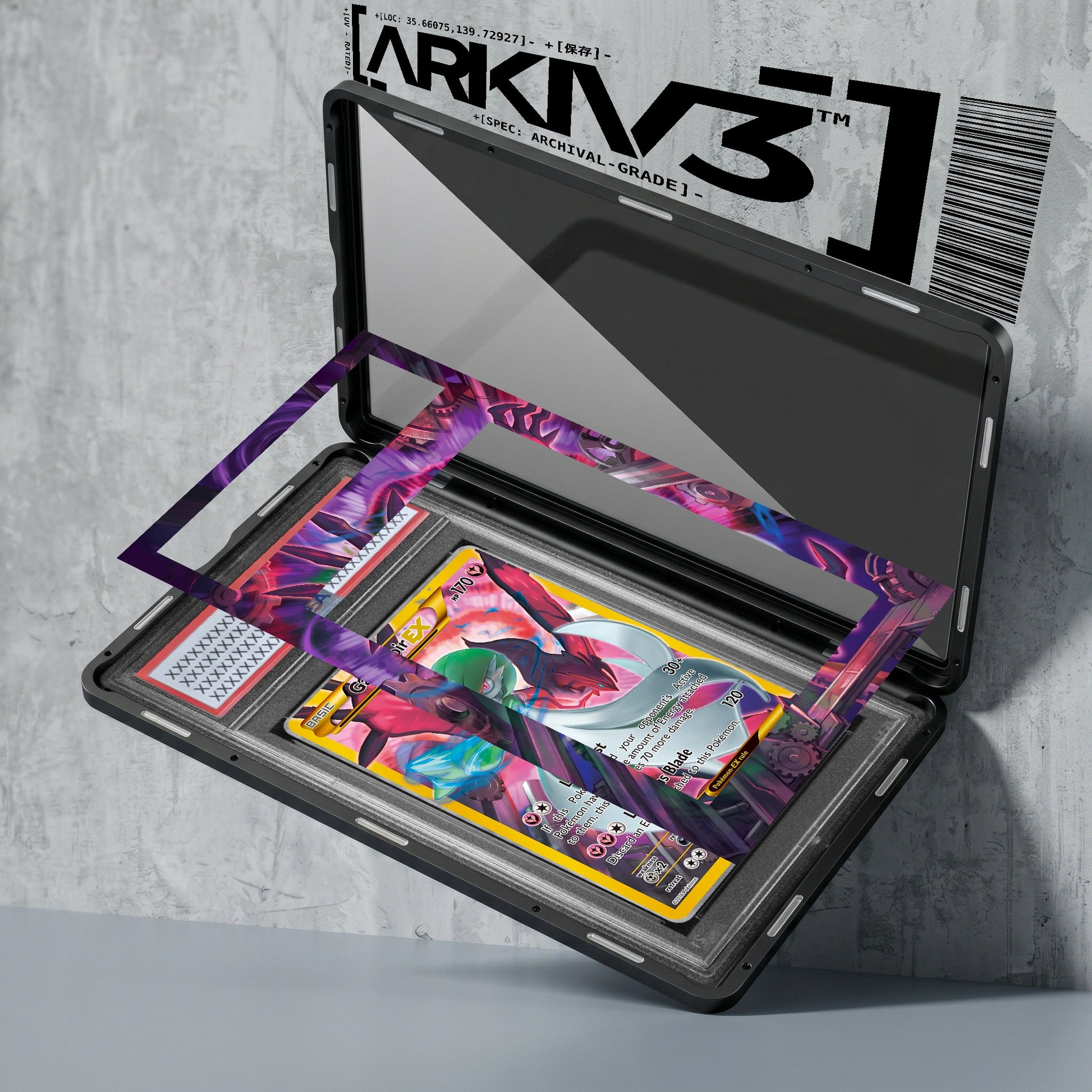 ARKIV3 PSA graded exploded mockup