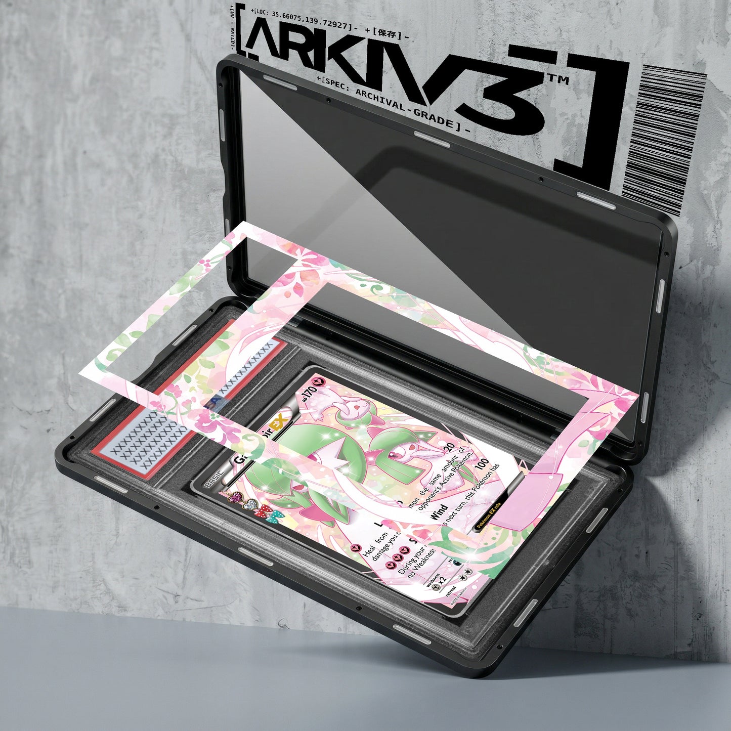 ARKIV3 PSA graded exploded mockup