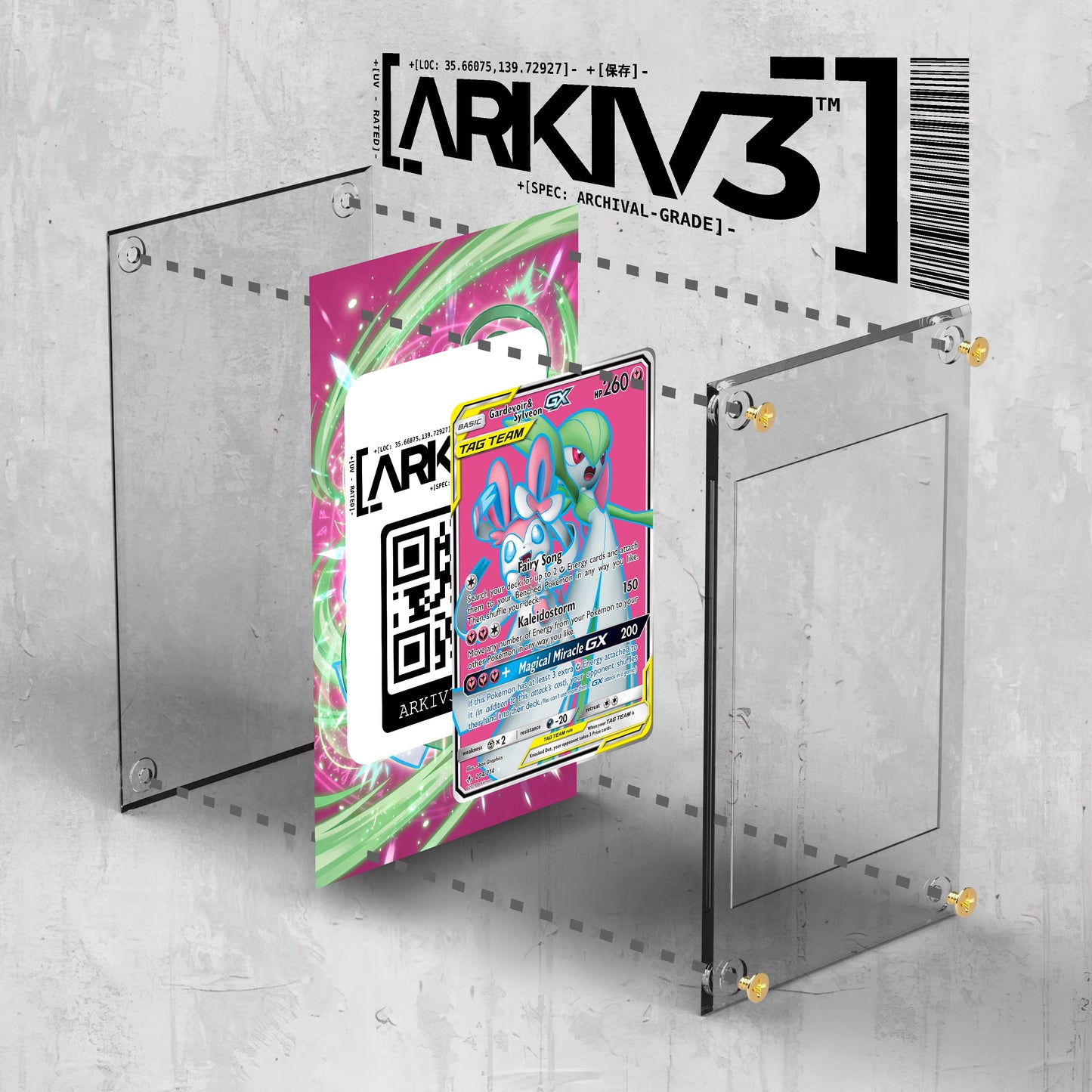 [UNIT: 204/214] // Gardevoir & Sylveon GX Extended Art Display Case - Raw