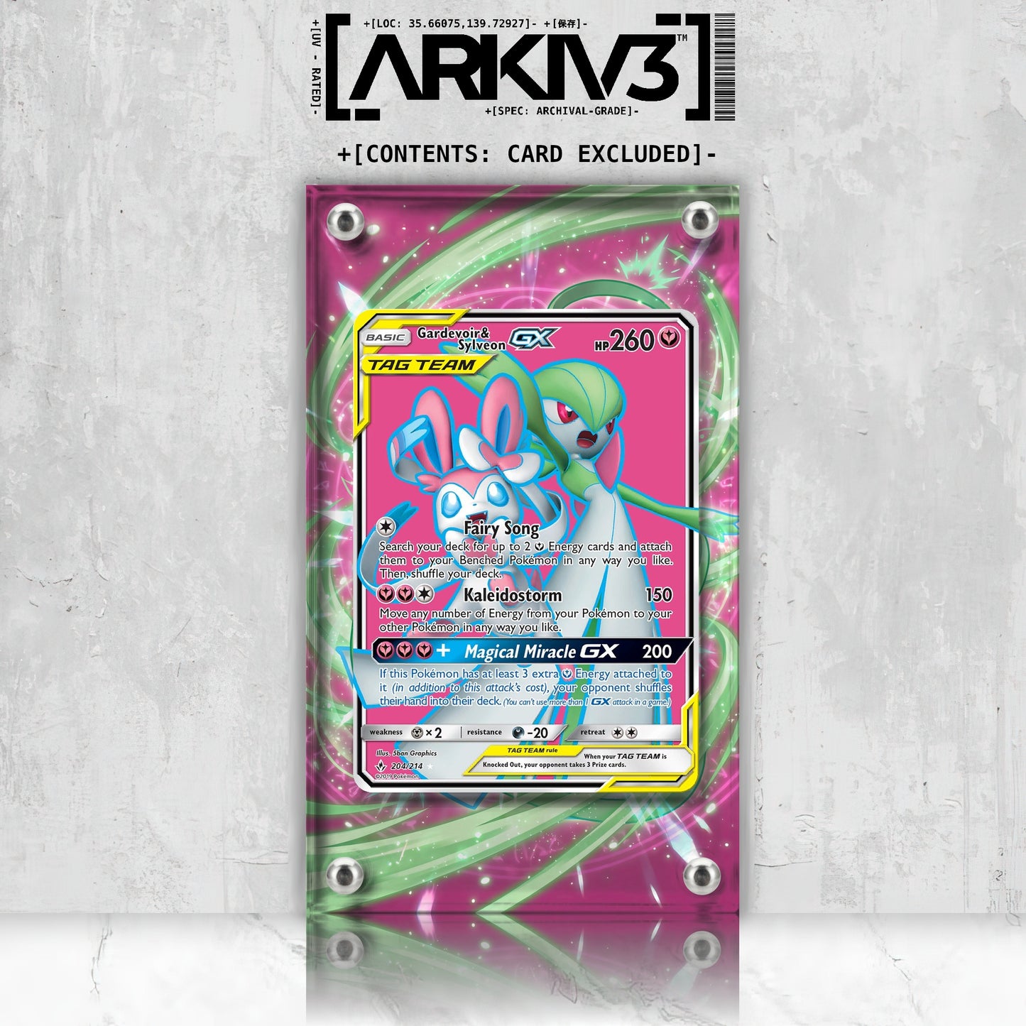 [UNIT: 204/214] // Gardevoir & Sylveon GX Extended Art Display Case - Raw