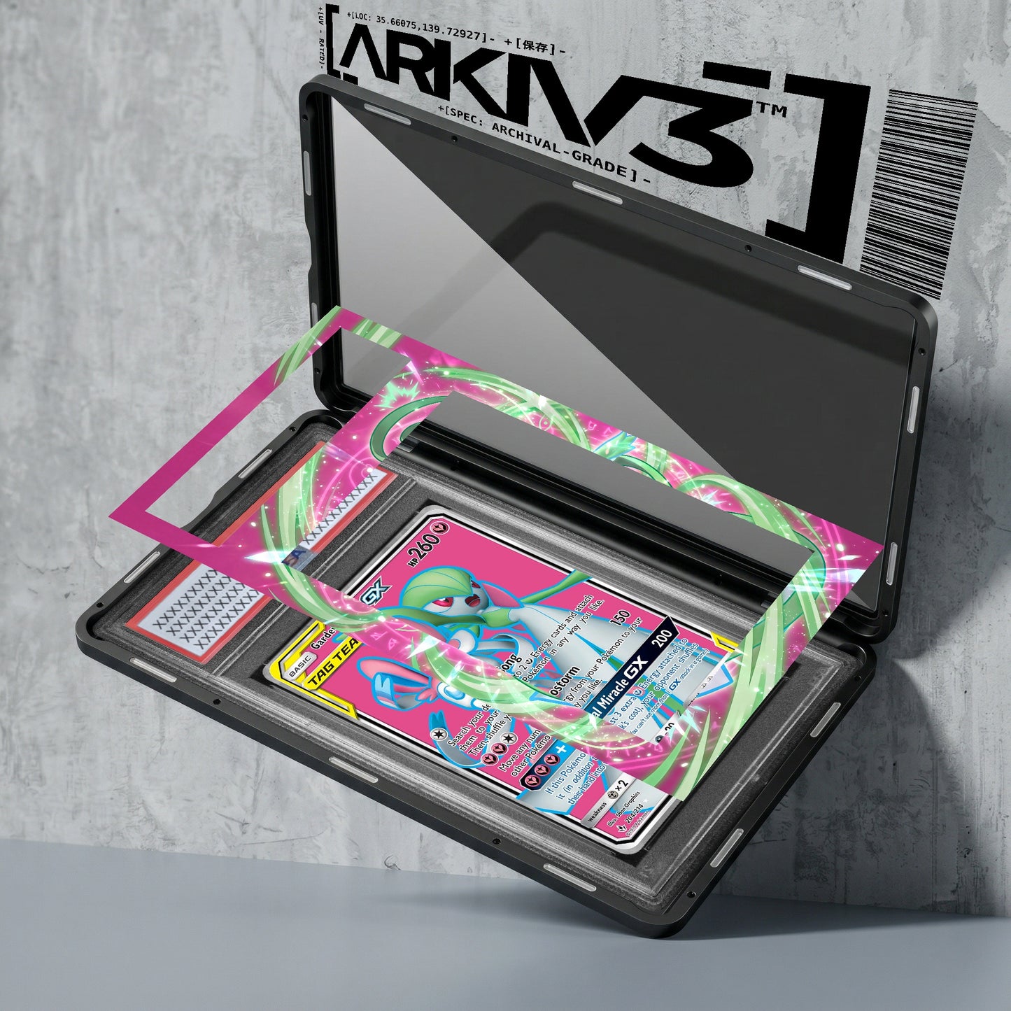 ARKIV3 PSA graded exploded mockup