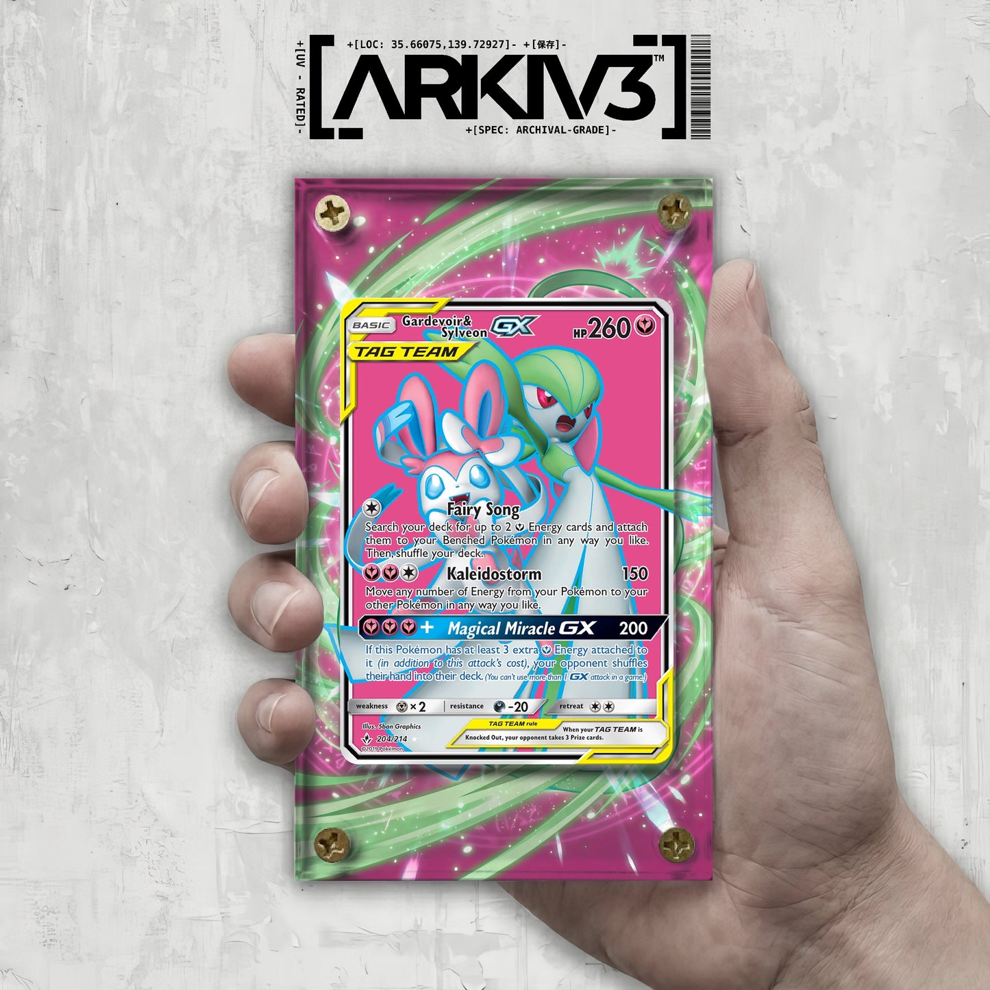 [UNIT: 204/214] // Gardevoir & Sylveon GX Extended Art Display Case - Raw