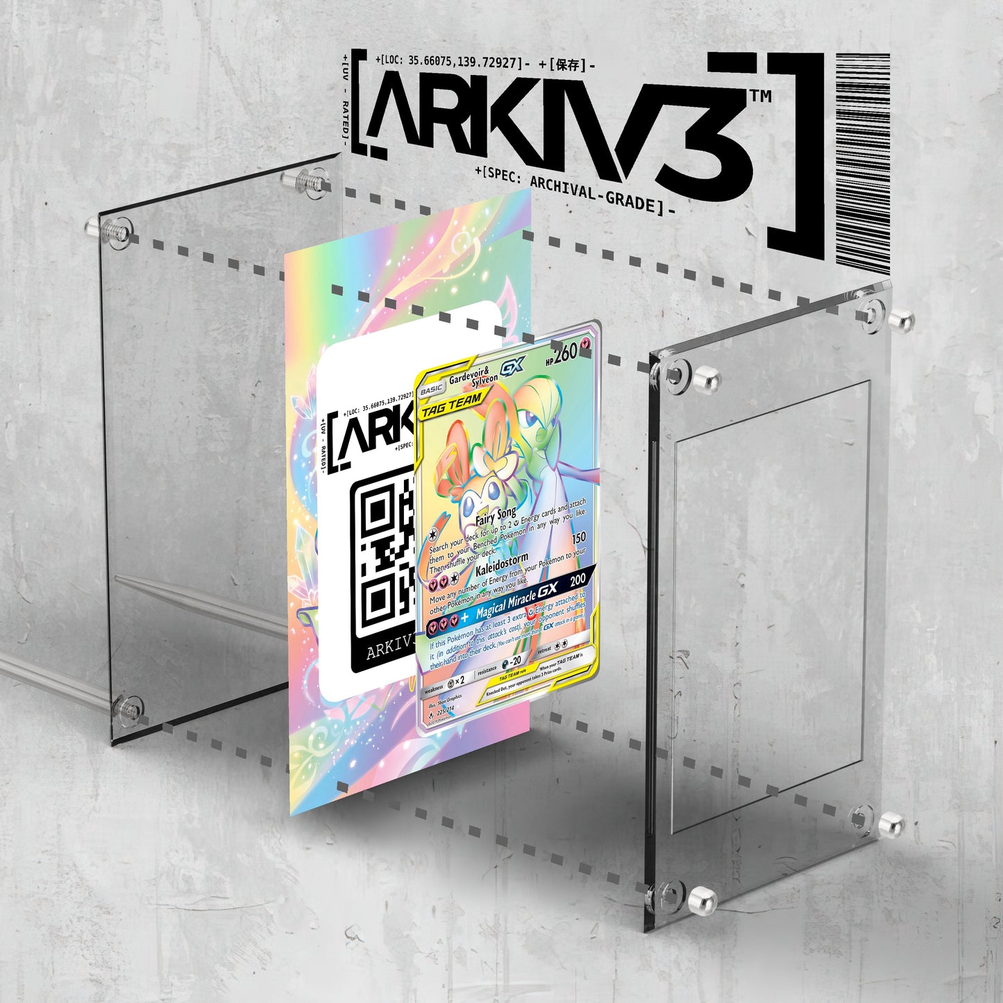 [UNIT: 225/214] // Gardevoir & Sylveon GX Extended Art Display Case - Raw