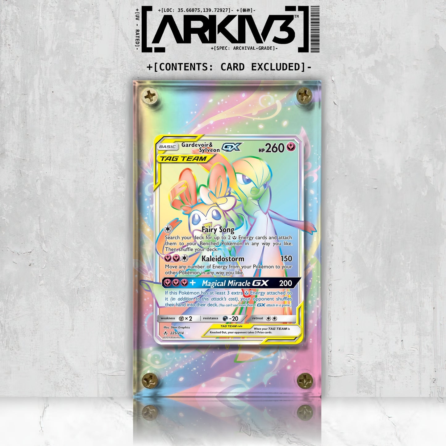 [UNIT: 225/214] // Gardevoir & Sylveon GX Extended Art Display Case - Raw