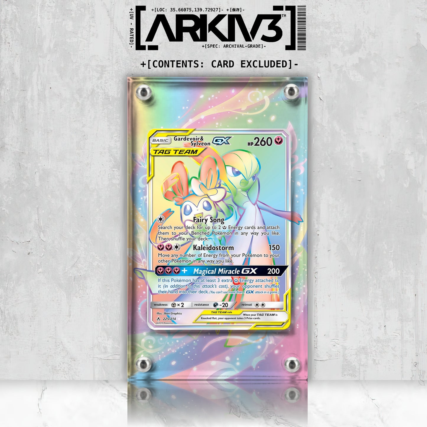 [UNIT: 225/214] // Gardevoir & Sylveon GX Extended Art Display Case - Raw