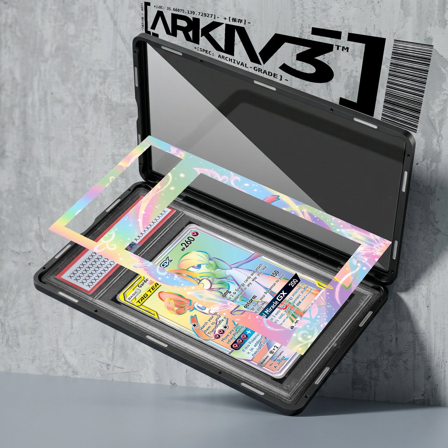 ARKIV3 PSA graded exploded mockup