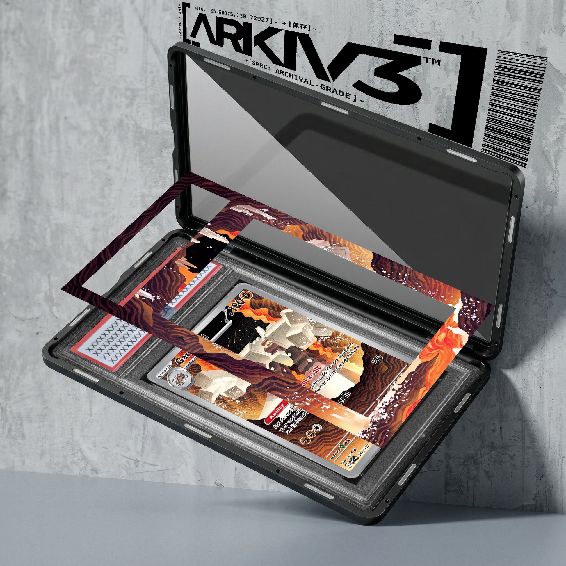 ARKIV3 PSA graded exploded mockup