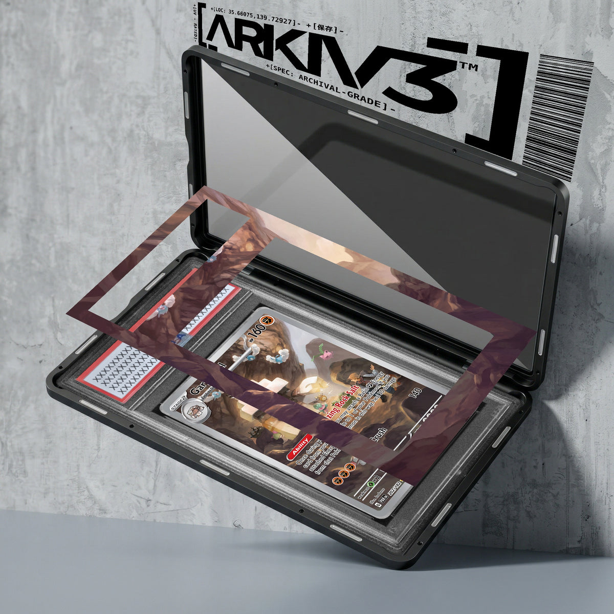 ARKIV3 PSA graded exploded mockup