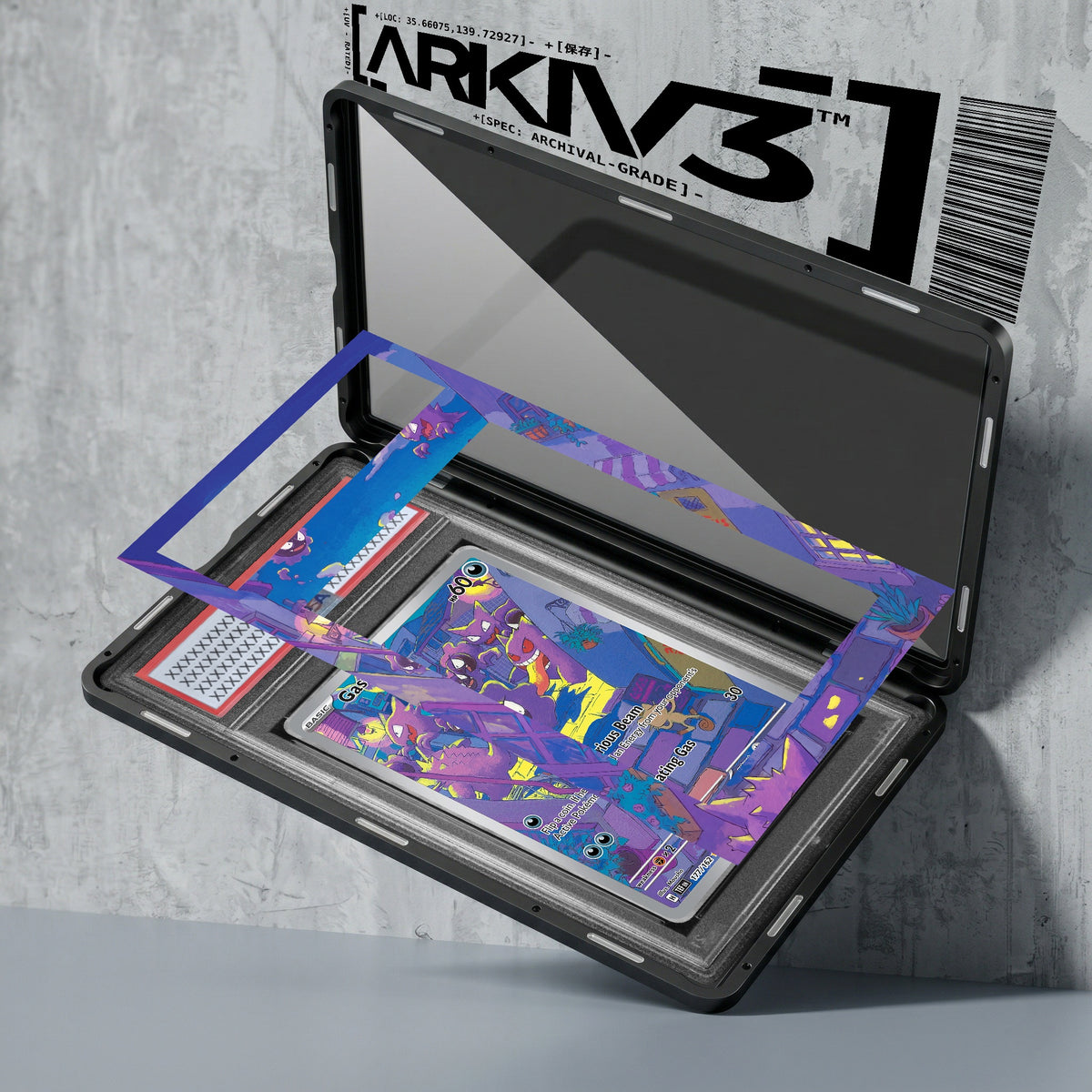 ARKIV3 PSA graded exploded mockup