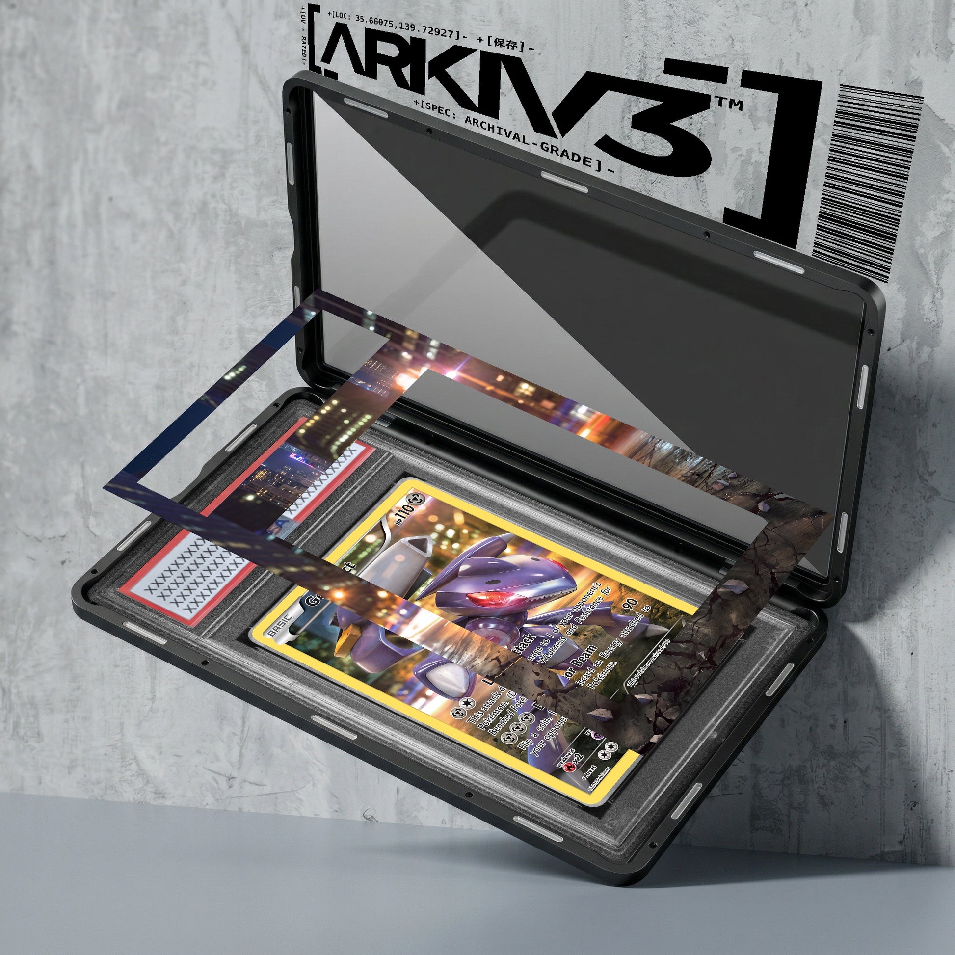 ARKIV3 PSA graded exploded mockup