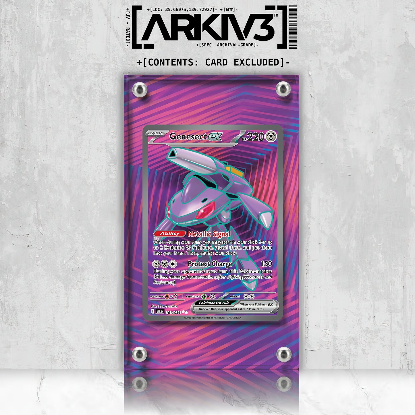 [UNIT: 161/86] // Genesect ex Extended Art Display Case - Raw