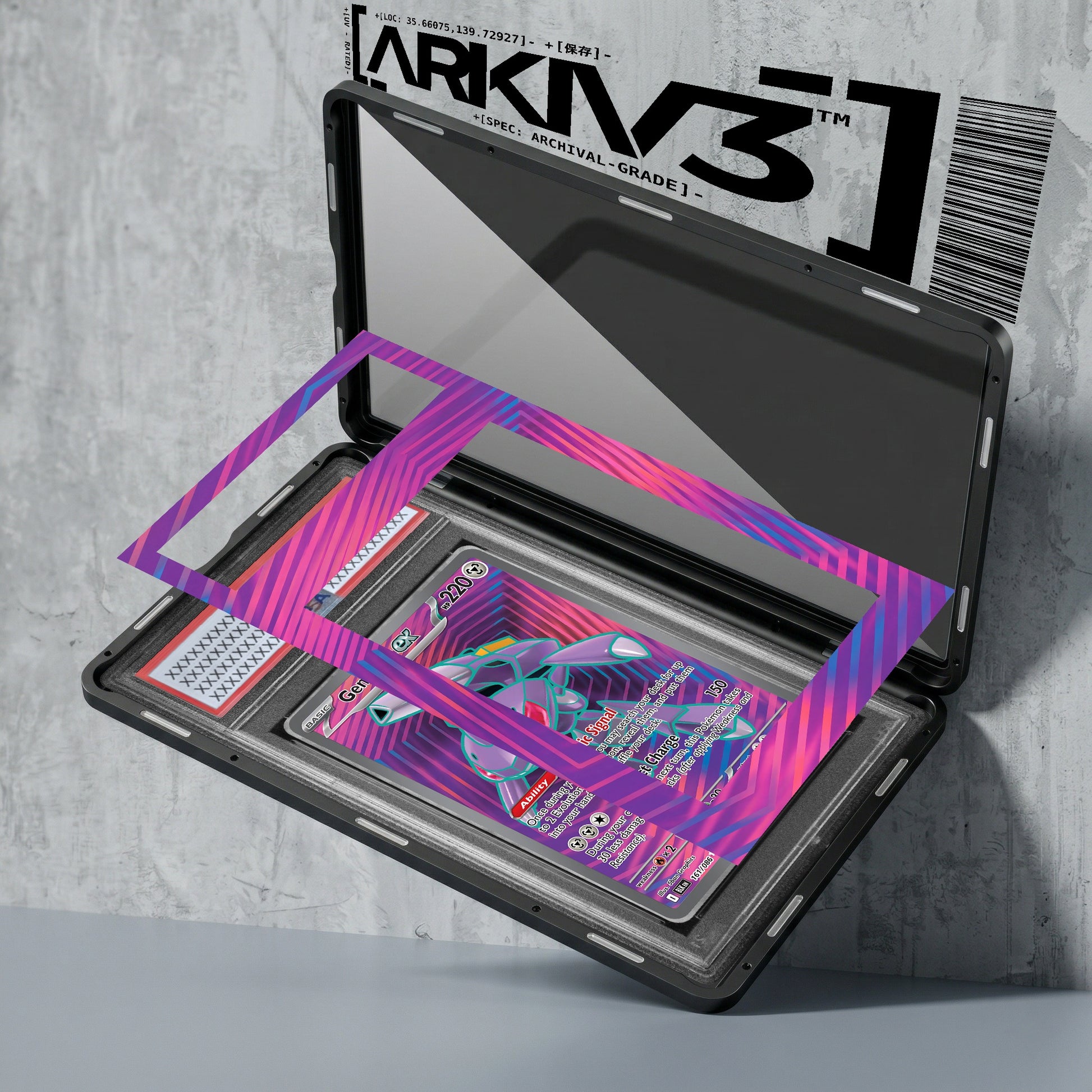 ARKIV3 PSA graded exploded mockup