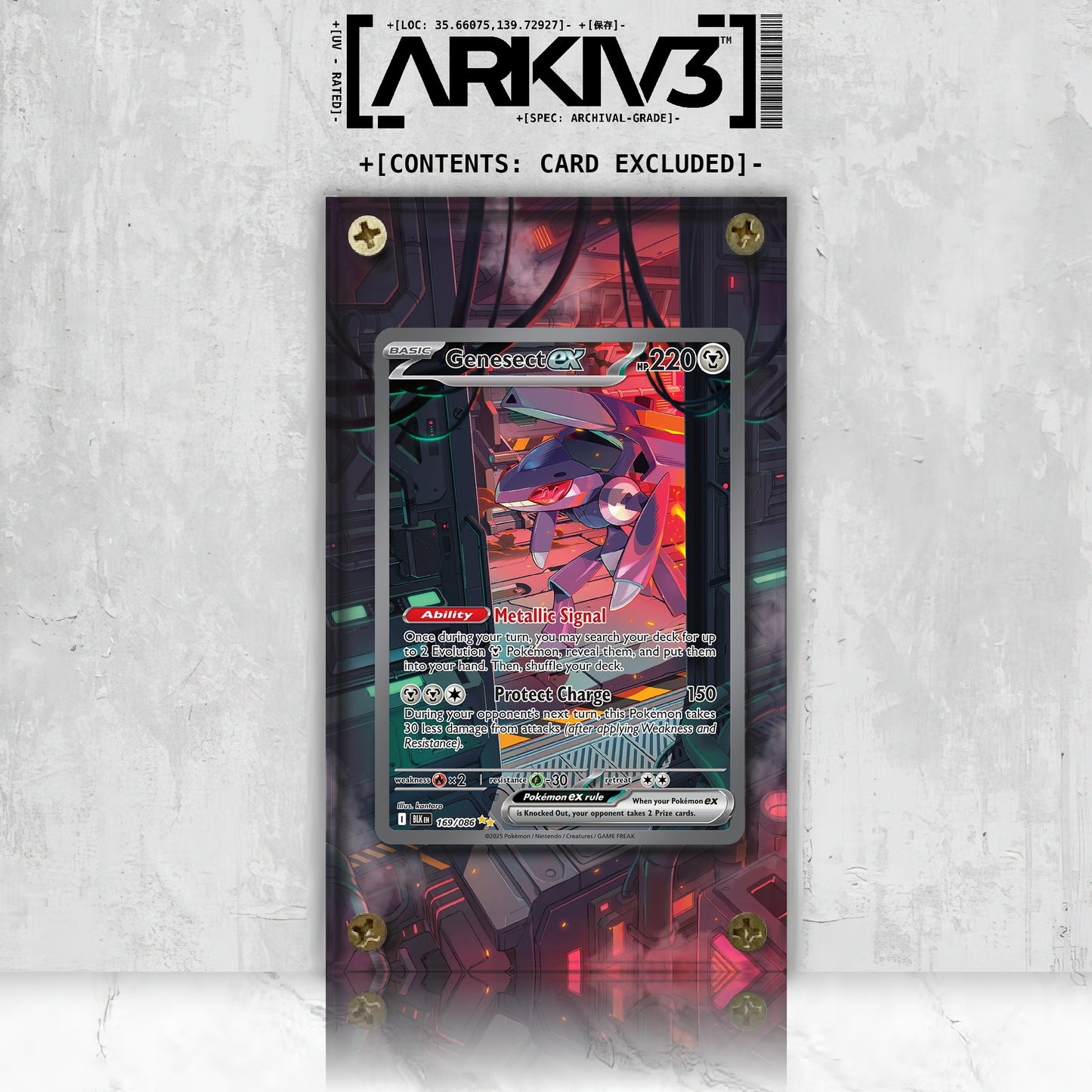 [UNIT: 169/86] // Genesect ex Extended Art Display Case - Raw