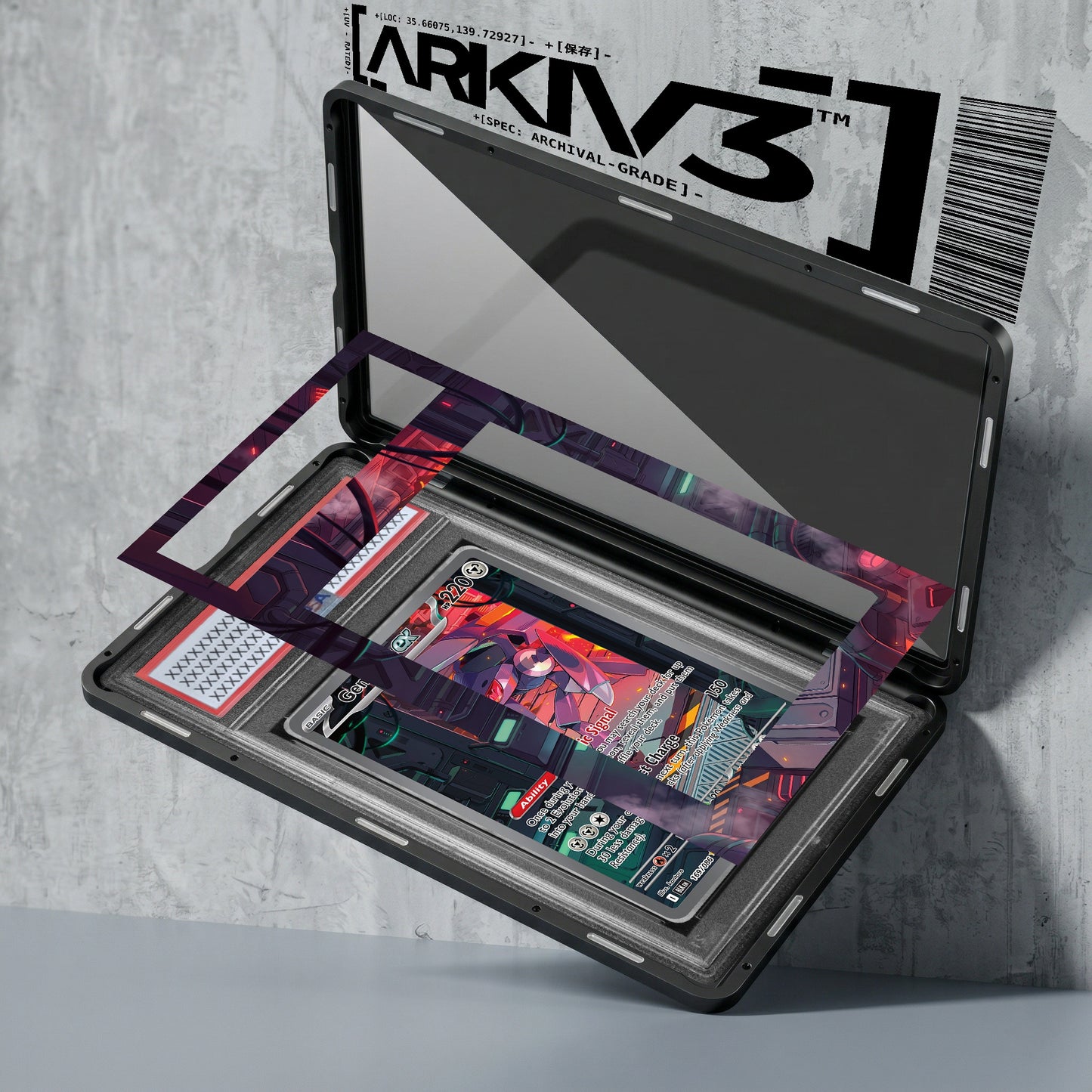 ARKIV3 PSA graded exploded mockup