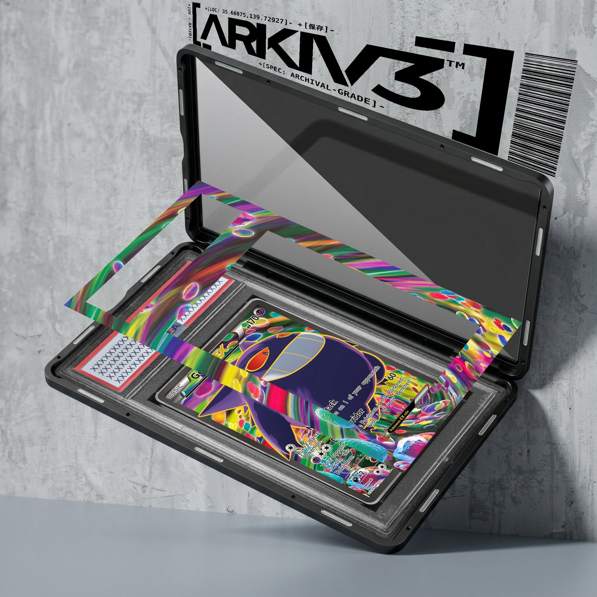 ARKIV3 PSA graded exploded mockup