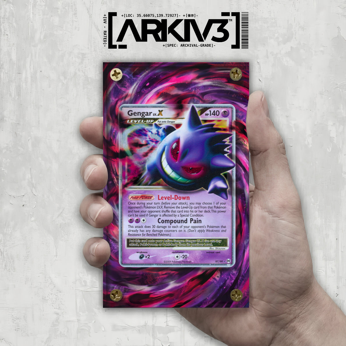 [UNIT: 97/99] // Gengar LV. X Extended Art Display Case - Raw
