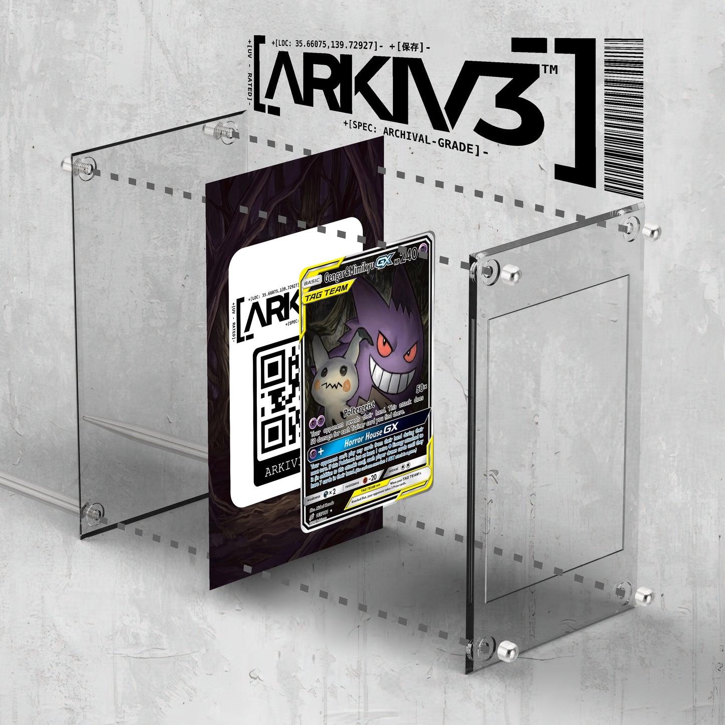 [UNIT: 165/181] // Gengar & Mimikyu GX Extended Art Display Case - Raw