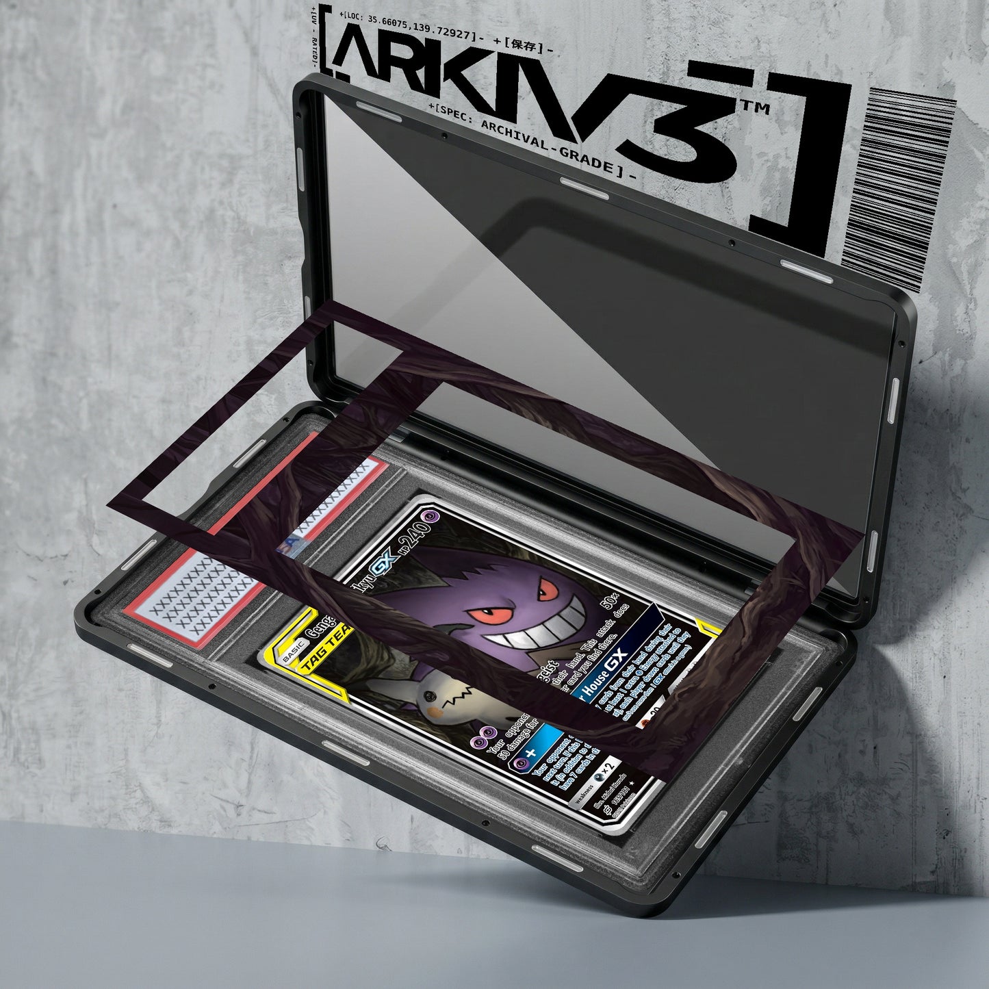ARKIV3 PSA graded exploded mockup