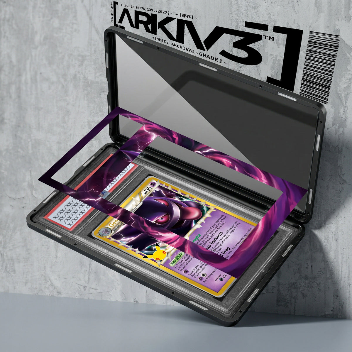 ARKIV3 PSA graded exploded mockup
