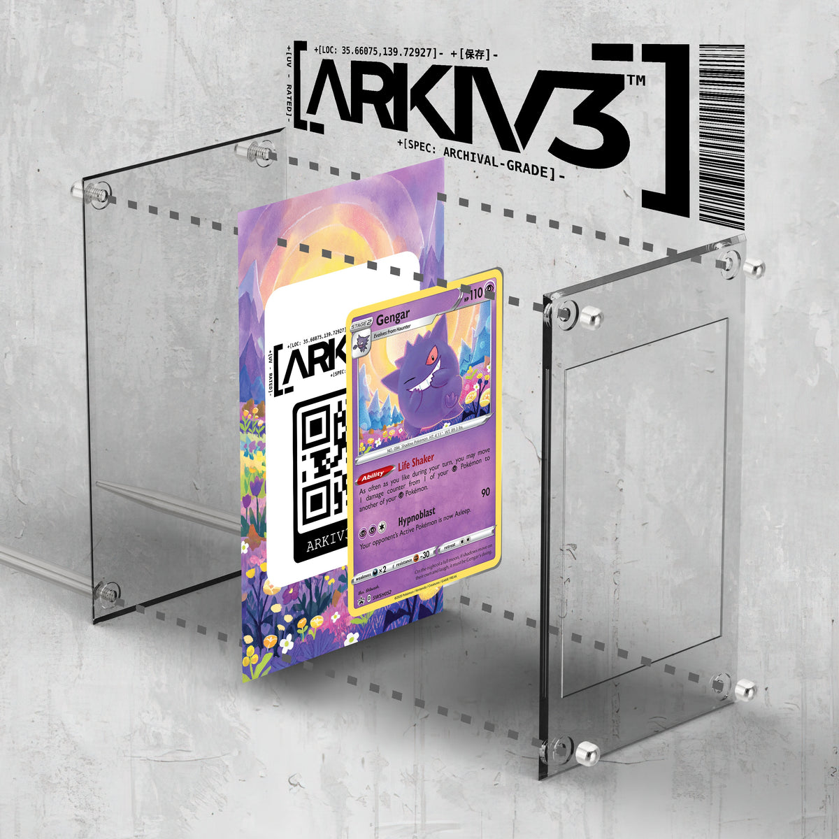 [UNIT: SWSH052] // Gengar Extended Art Display Case - Raw