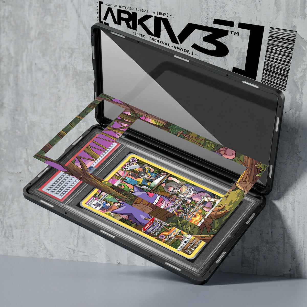 ARKIV3 PSA graded exploded mockup