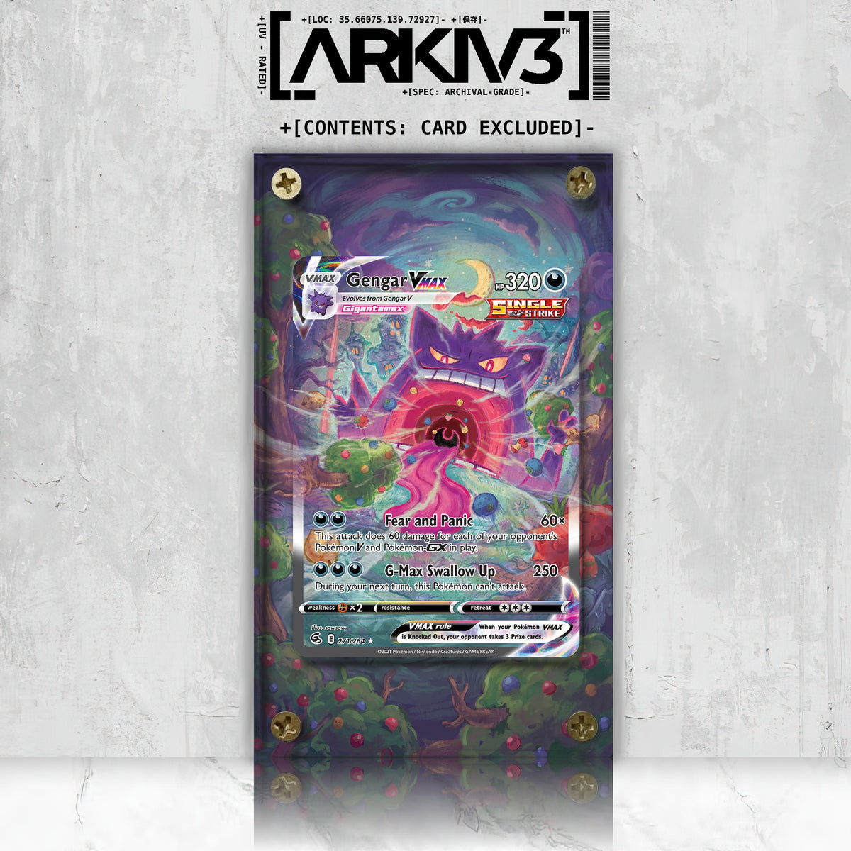 [UNIT: 271/264] // Gengar VMAX Extended Art Display Case - Raw