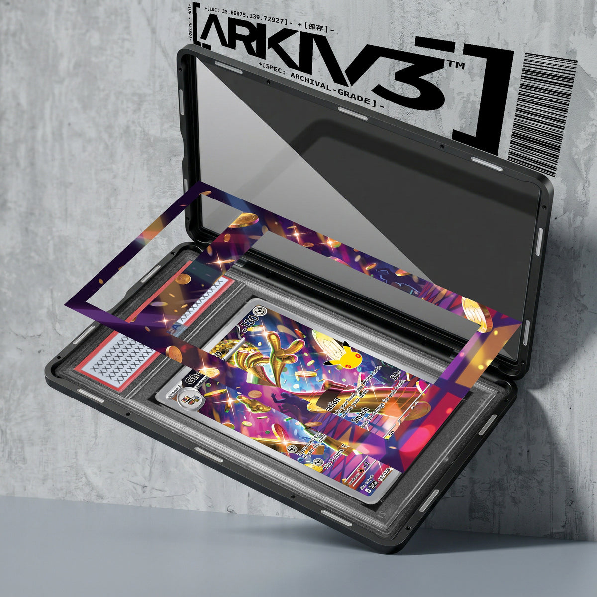 ARKIV3 PSA graded exploded mockup