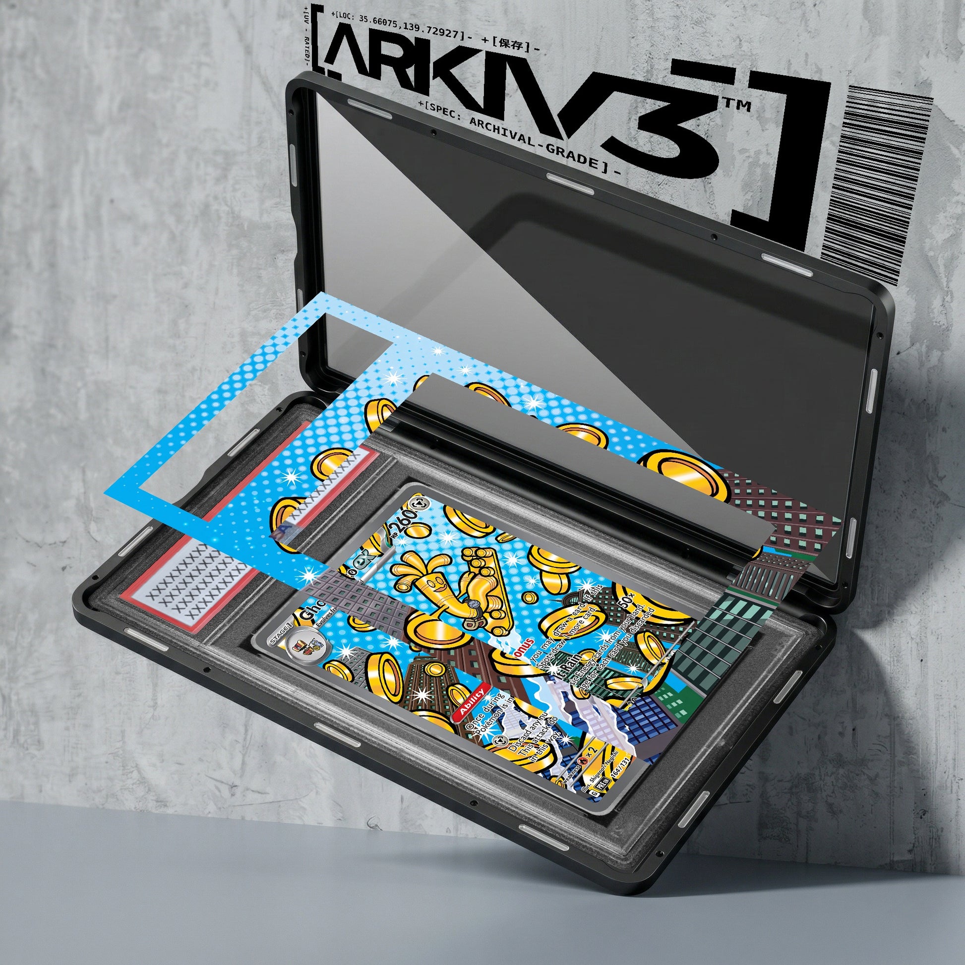 ARKIV3 PSA graded exploded mockup
