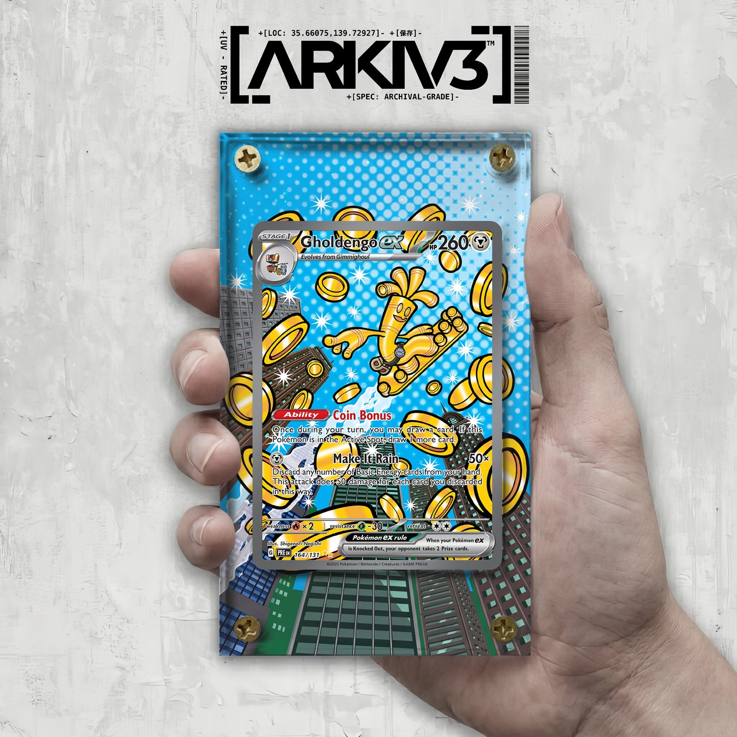 [UNIT: 164/131] // Gholdengo ex Extended Art Display Case - Raw