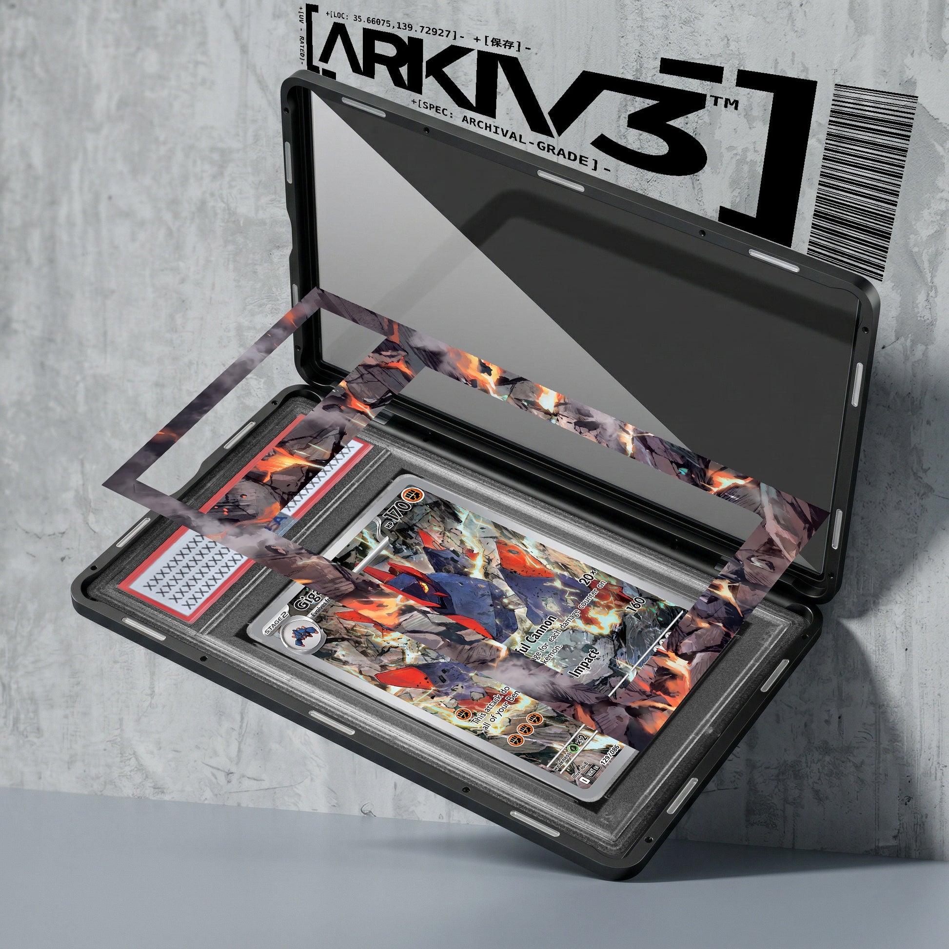 ARKIV3 PSA graded exploded mockup